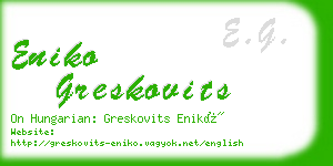 eniko greskovits business card